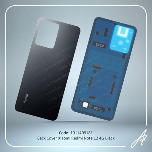 تصویر  BACK COVER REDMI NOTE 12 4G BLACK XIAO