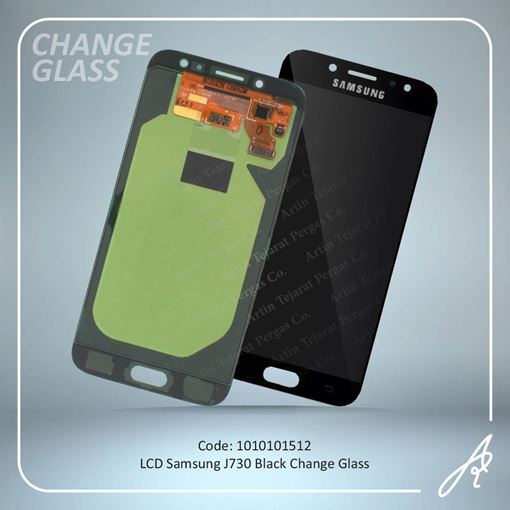 تصویر  LCD J730 BLACK CHANGE GLASS SAM
