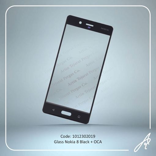 تصویر  GLASS NOKIA 8+OCA BLACK
