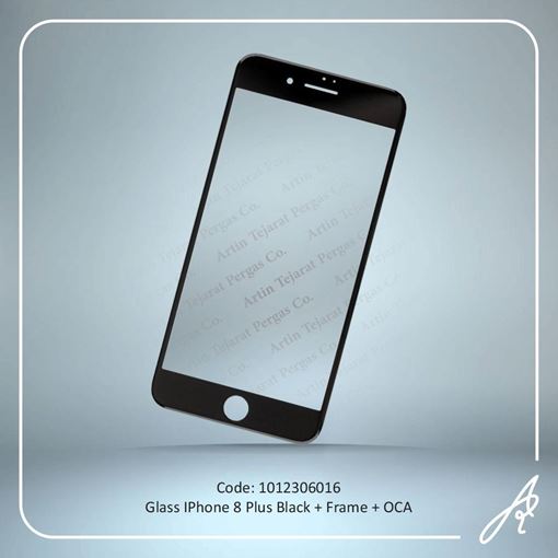 تصویر  GLASS 8PLUS BLACK+OCA+F IPHONE