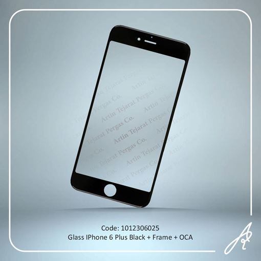 تصویر  GLASS 6PLUS BLACK+OCA+F IPHONE