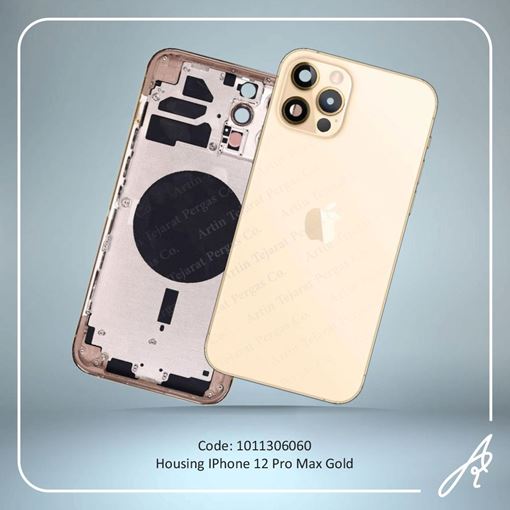 تصویر  HOUSING 12 PRO MAX GOLD IPHONE