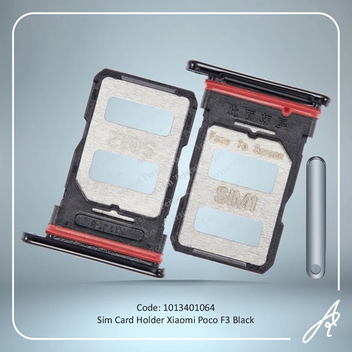 تصویر  SIM HOLDER POCO F3  BLACK XIAO