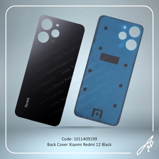 تصویر  BACK COVER REDMI 12 BLACK XIAO
