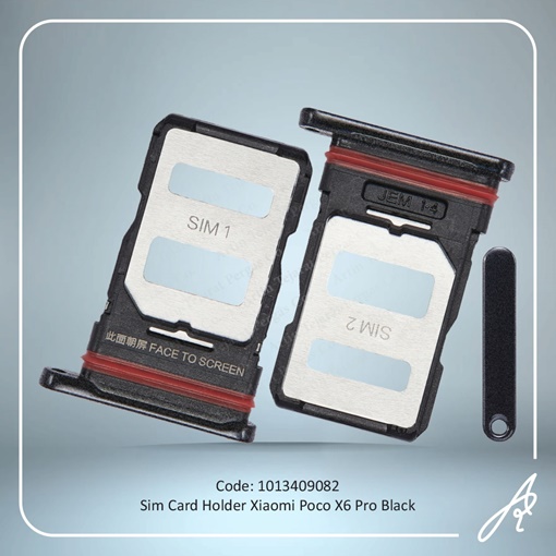 تصویر  SIM HOLDER POCO X6 PRO BLACK XIAO