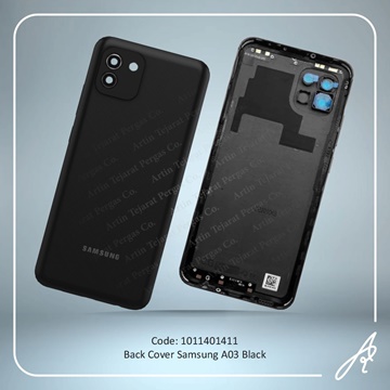 تصویر BACK COVER A03 BLACK SAM