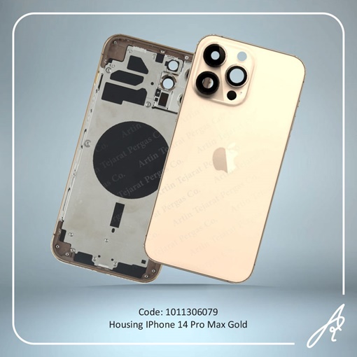 تصویر  HOUSING 14 PRO MAX GOLD IPHONE