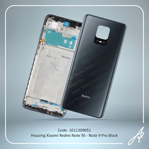 تصویر  HOUSING REDMI NOTE 9S-NOTE 9 PRO BLACK XIAO